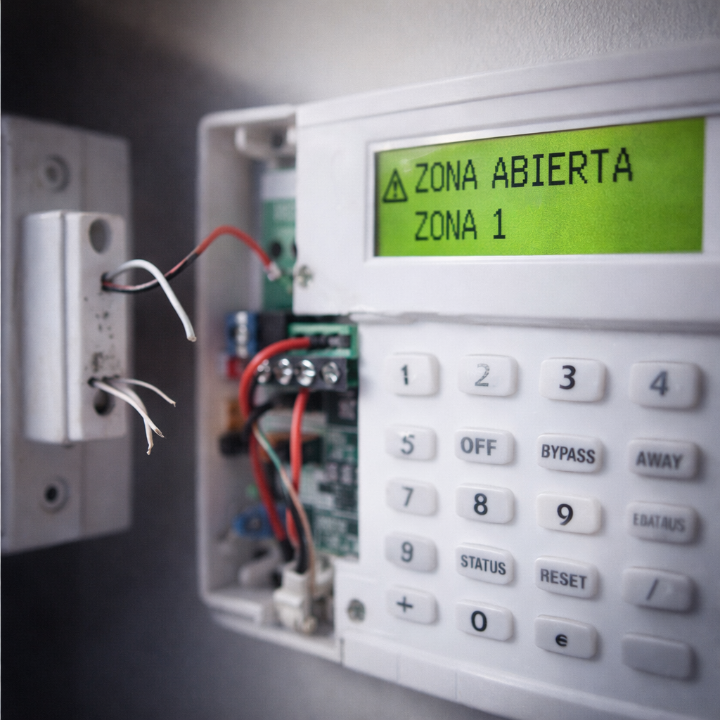 Zona abierta en alarma: por qué no cierra y cómo encontrar el problema