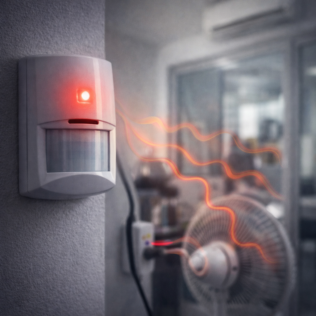 Sensor PIR con falsas alarmas: errores de instalación que lo provocan
